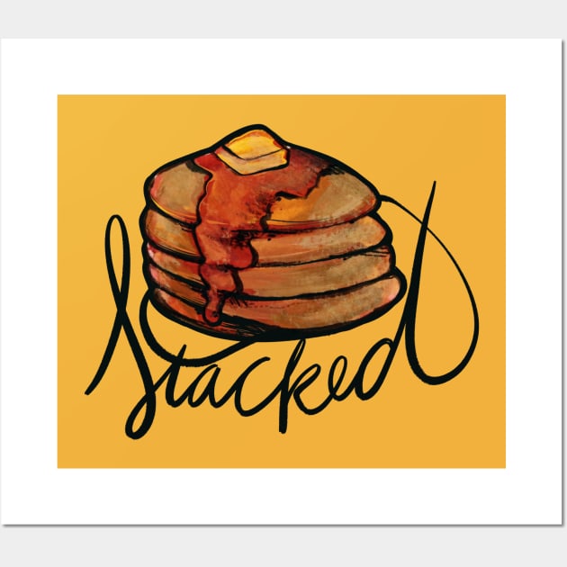 Stacked Funny Pancakes Wall Art by bubbsnugg